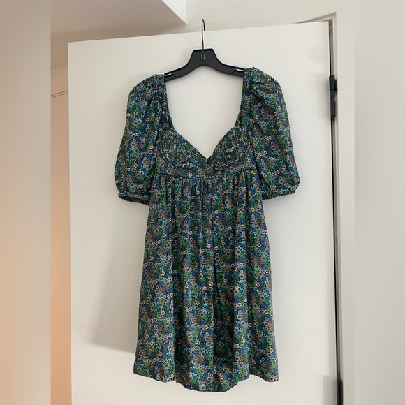 NWT For Love and Lemons Alisa Mini Dress - Green, Small - Picture 3 of 4